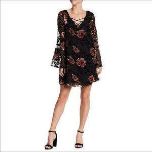 Cupcakes and Cashmere Burnout Velvet Valda Dress